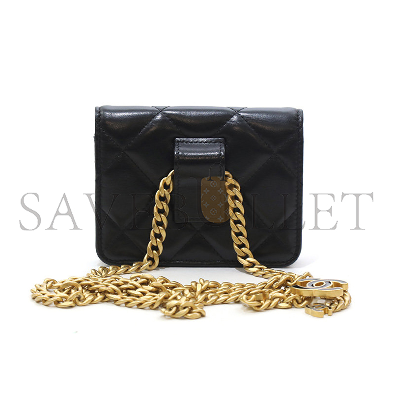 Ch**el cc mini chain flap crossbody waist bag ap2637 (12.5*9*3cm)